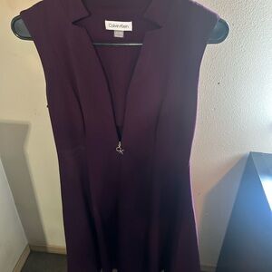 Calvin Klein Deep Purple Midi Dress